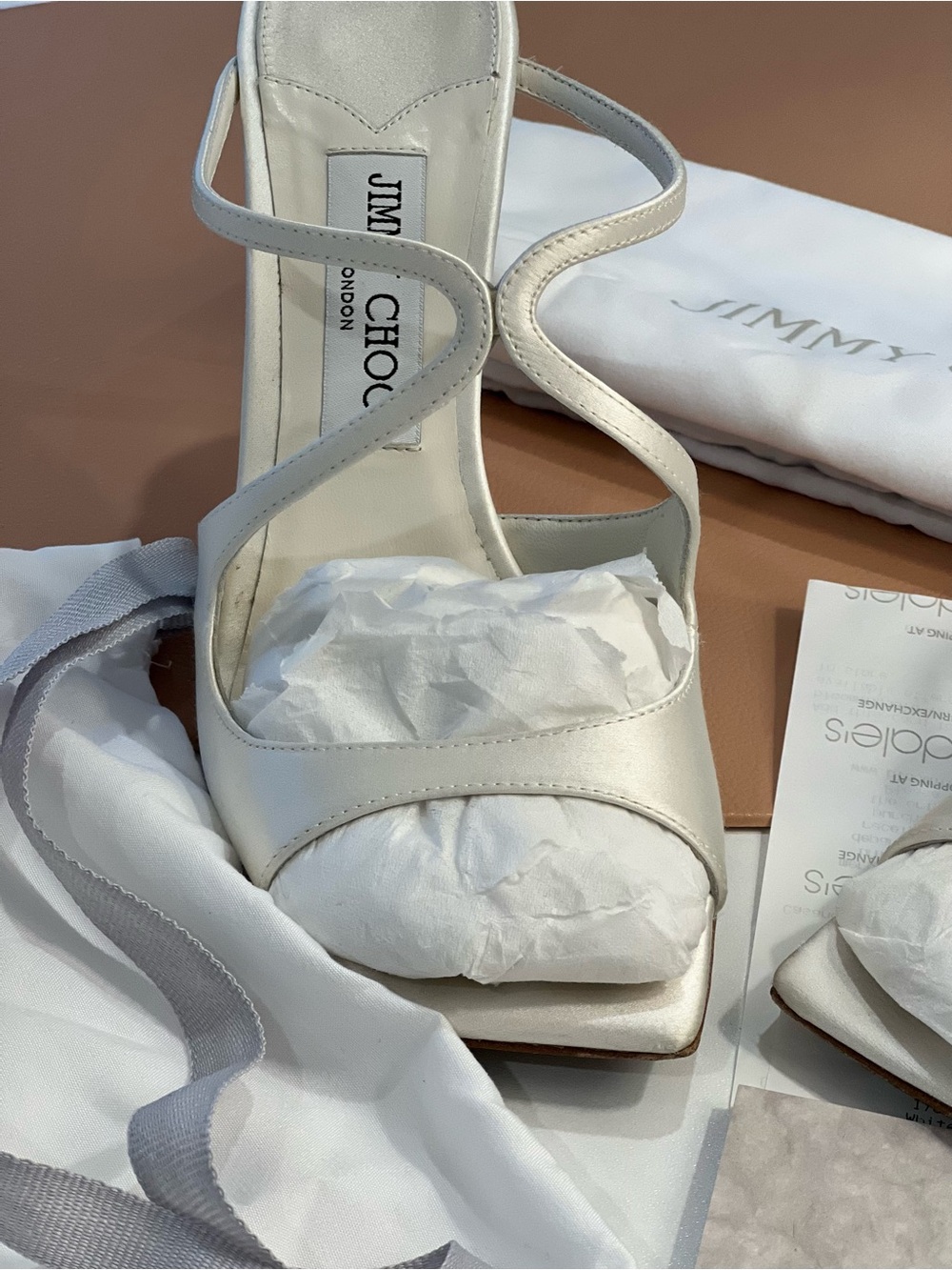 Jimmy Choo satin slip on stiletto heels - Picture 11 of 13
